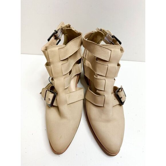 Crevo Boots Womens Size 7.5 Tan Leather Jessamine Low Block Heel Booties NEW - Picture 4 of 11